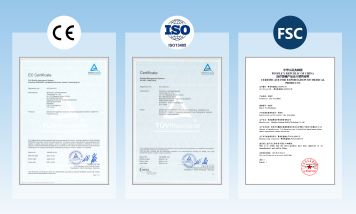 CE, ISO and FSC obtained